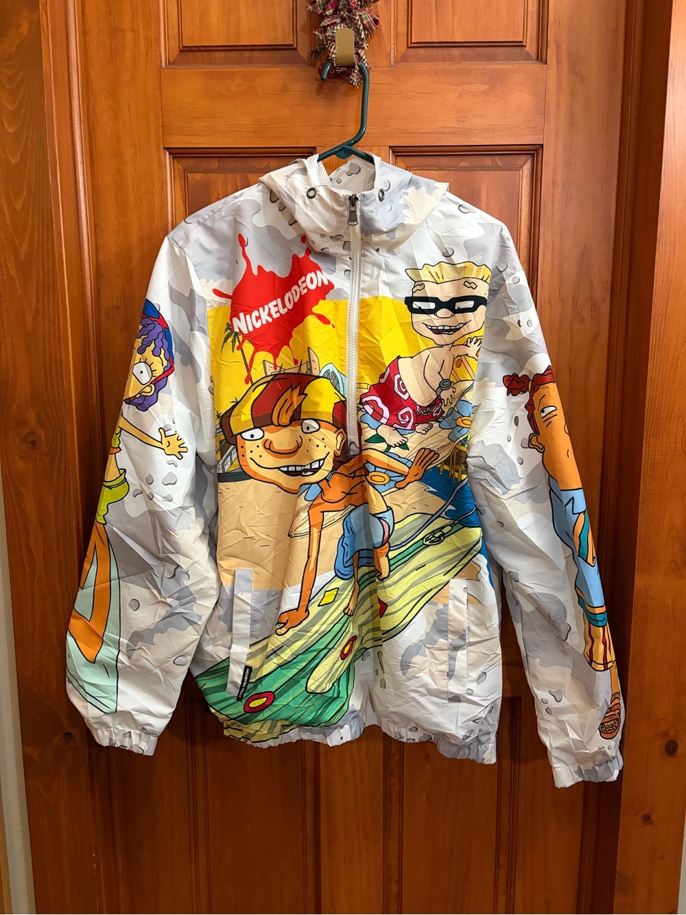 Members Only x Nickelodeon Rocket Power Windbreaker Jacket Hooded Men's L